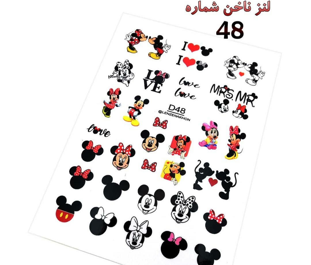لنز ناخن طرح میکی موس