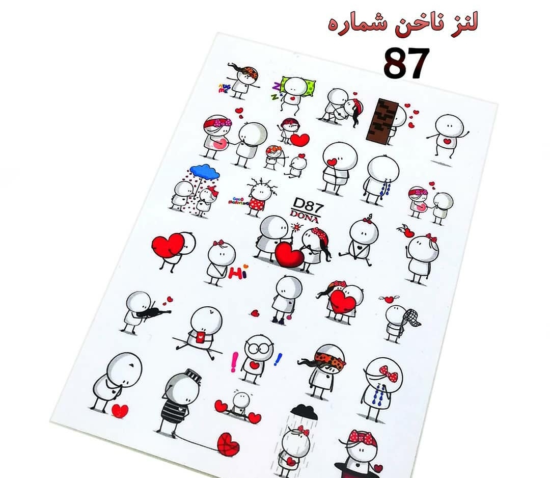 لنز ناخن طرح عاشقانه